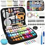 TOPSEAS 365pcs Kit da Cucito,Set da Cucito,Accessori da Cucito con Riparazione e Cucito,Filo,Forbici,ditale,Metro a Nastro,Kit Cucito Set,per viaggiatori,Principianti,Adulti,emergenze