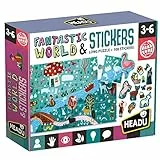 Headu Fantastic World Stickers Puzzle, Multicolore, Unica, MU24933