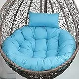 XINYUWZ Cuscini per Sedia Sospesa Cuscino per Dondolo,Poltrona Sospesa Cuscino,Cuscino Poltrona da Giardino,Poltrone Vimini,Lavabile Cuscini per Sedie A Uovo,per P(Size:120cm,Color:Cielo Blu)