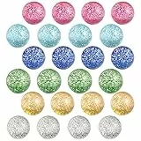Pllieay 24 palline rimbalzanti con glitter palline rimbalzanti, palline rimbalzanti da 32 mm 6 colori per bambini
