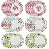 Talking Tables Piatti Carta Vintage (24 Pezzi) | Piatti Colorati per Feste di Compleanno, Baby Shower, Matrimoni e Anniversari | Piatti Usa e Getta in Colori Pastello