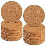 homEdge Sottobicchieri in sughero, 12 confezioni di sottobicchieri extra spessi con bordo rotondo, diametro 10,5 cm e spessore 5,5 cm