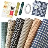Disnace Carta da Regalo Kraft 6 Fogli 50 x 70cm, Uomo Carta da Imballaggio Regalo, Carta da Pacchi per Fiori Bouquet Confezione Compleanno Scatole Regalo Natale Halloween Carnevale