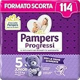 Pampers Progressi Junior, 114 Pannolini, Taglia 5 (11-25 Kg)