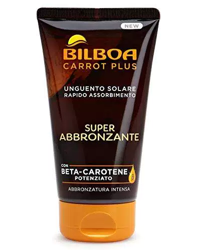 Bilboa Carrot Plus, Unguento Super Abbronzante, con Betacarotene e Oli Vegetali per una Abbronzatura Intensa e Duratura