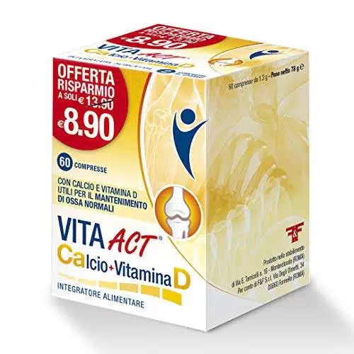 Linea ACT - Vita ACT Calcio + Vitamina D - Integratore Alimentare 60 compresse