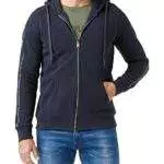 REPLAY Anbass, Felpa con Cappuccio, Uomo, Blu, L
