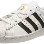 adidas Superstar W, Scarpe da Ginnastica Donna, Ftwr White/Core Black/Gold Met