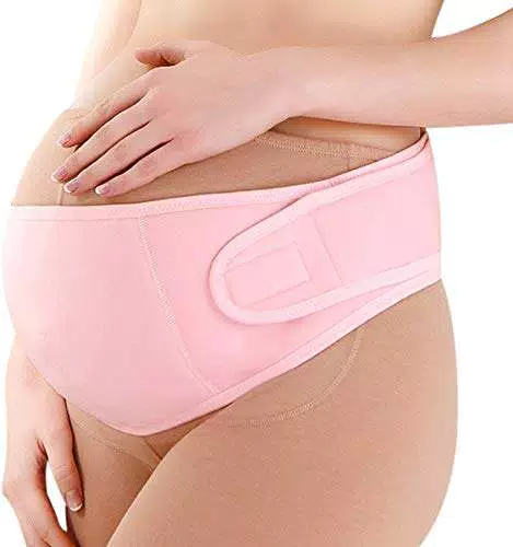 Ducomi Fascia Gravidanza a Sostegno Lombare e Addominale - Supporto Regolabile e Traspirante per Il Dolore di Schiena e Zona Pelvica Durante la maternità 