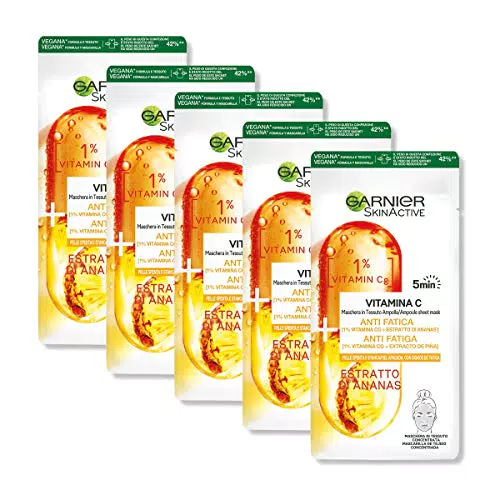 Garnier Maschera in Tessuto Ampolla Anti-Fatica Illuminante