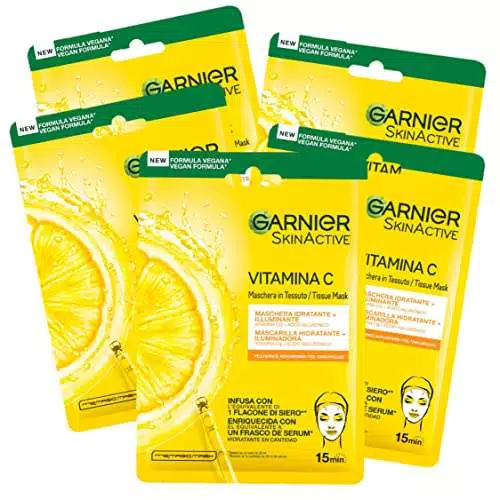 Garnier Maschera in Tessuto Skin Active Hydra Bomb, Idratante e Illuminante