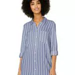 Goodthreads Modal Twill Long-Sleeve Button-Front Shirt Dress-Shirts