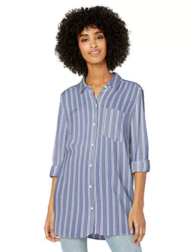 Goodthreads Modal Twill Long-Sleeve Button-Front Shirt Dress-Shirts
