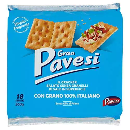 Gran Pavesi Cracker Salati Senza Granelli di Sale in Superficie