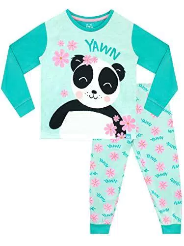 Harry Bear Pigiama per Ragazze Panda Verde 7-8 Anni