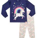 Harry Bear Pigiama per Ragazze Unicorno Blu 4-5 Anni