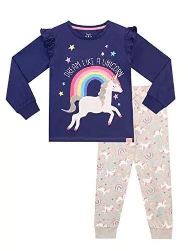 Harry Bear Pigiama per Ragazze Unicorno Blu 4-5 Anni