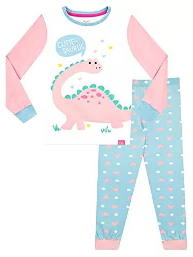 Harry Bear Pigiama per Ragazze Vestibilitta Stretta Dinosauro Rosa 2-3 Anni