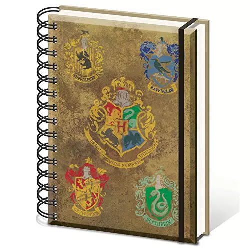 HARRY POTTER (Hogwarts Crest & Four Houses A5 Not, Standard