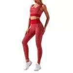 I3CKIZCE 2 pezzi da donna Leopard Sportswear senza cuciture