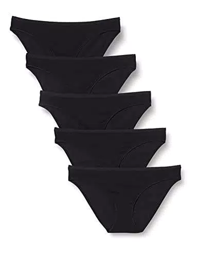 Iris & Lilly Intimo Bikini in Cotone Donna, Pacco da 5