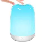 Lampada da Comodino LED, Lampada da Tavolo Controllo Touch Luce Bianca Calda Regolabile RGB Multicolor Lampada Notturna Adatto a Camera da Letto Soggiorn Uffcio