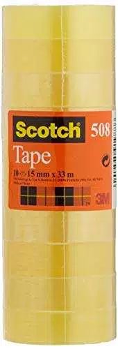 Scotch Nastro Adesivo 3M, Trasparente Acrilico, 15 mm x 33 m