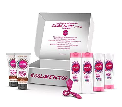 Sunsilk Confezione Regalo Colore al Top Deep Chocolate: 2 Shampoo 375ml