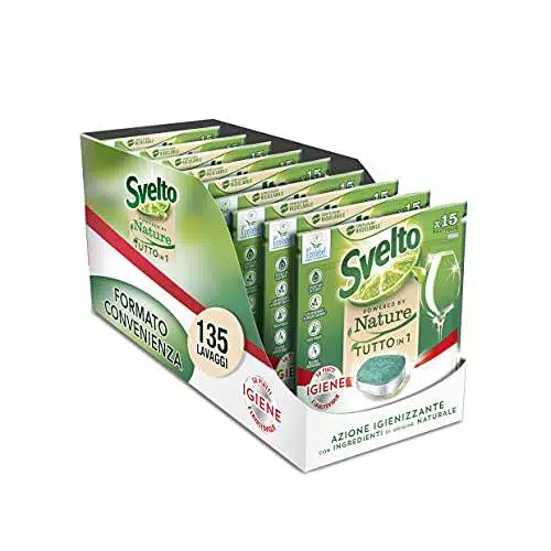 Svelto Powered By Nature, Pastiglie Lavastoviglie Tutto in 1 Igiene