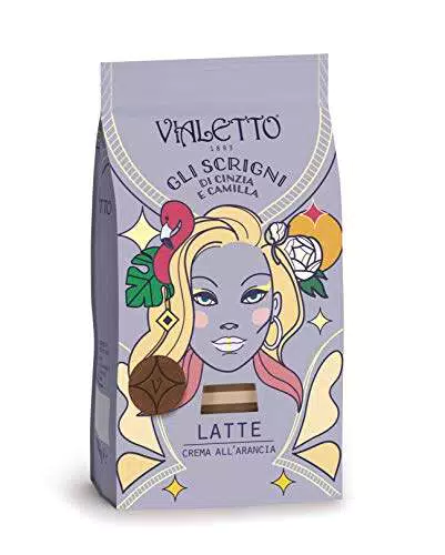 VIALETTO gli Scrigni di Cinzia e Camilla, Praline Cioccolato al Latte e Crema all’Arancia