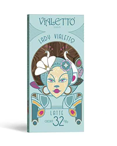 VIALETTO Lady Vialetto, Cioccolato al Latte con Cacao 32%| Tavoletta da 100 grammi