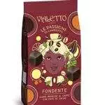 VIALETTO le Passioni di Lamberto, Praline Cioccolato Fondente Cuore al Caffè con Fave di Cacao