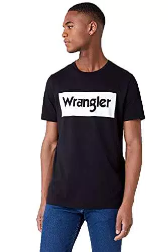 Wrangler Shortsleeve Logo Tee T-Shirt, Black 100