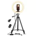10 Tiktok Luce per Selfie con Treppiede Estensibile da 50 e Supporto Smartphone per Foto/Youtube