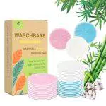 26 Dischetti Struccanti Lavabili Cotone bambù Pad Struccanti Riutilizzabili per Scrub Viso e Make up con Sacchetto Lavanderia Porta Dischetti da Viaggio