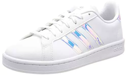 adidas Grand Court, Scarpe da Tennis Donna, Ftwr Met Argentato Colore Bianco