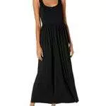 Amazon Essentials Vestito Molto Lungo Stretto in Vita Smanicato Donna