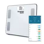 Bilancia da bagno digitale, bilancia elettronica intelligente con Bluetooth e app compatibile con Android e IOS