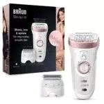 Braun Silk-épil 9 Depilatore Donna Epilatore Impermeabile al 100% Idea Regalo, 9-720 Bianco e Rosa