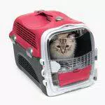 Catit Cabrio - Porta-gatti, colore: Rosso ciliegia