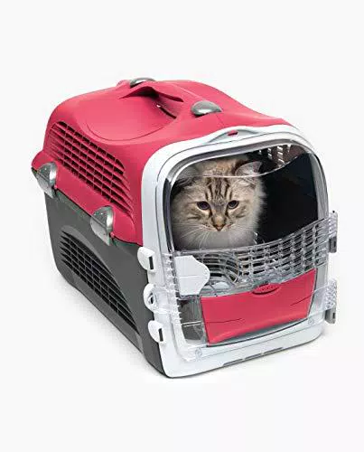 Catit Cabrio - Porta-gatti, colore: Rosso ciliegia