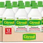 Citrosil Home Protection - Detergente Liquido Pavimenti Disinfettante con Vere Essenze di Limone, 12 Pezzi
