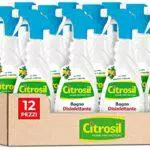Citrosil Home Protection - Sgrassatore Bagno Disinfettante con Vere Essenze di Agrumi, 12 Confezioni