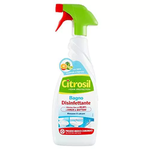 Citrosil Home Protection, Sgrassatore Bagno Disinfettante con Vere Essenze di Agrumi