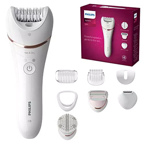 Philips Serie 8000 Wet & Dry epilatore con 8 accessori