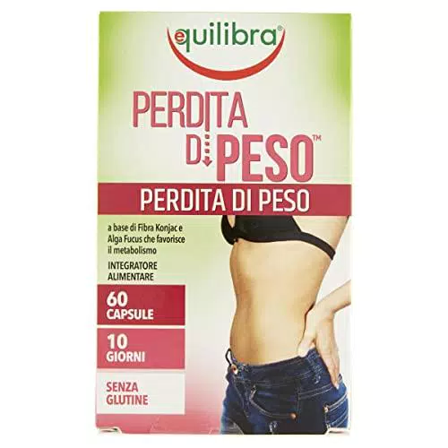 Equilibra Integratori Alimentari, Perdita di Peso, Integratore per Pedita Peso a Base di Fibra di Konjac e Alga Fucus