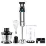 FRESKO Frullatore a immersione, set 5 in 1, n acciaio inox