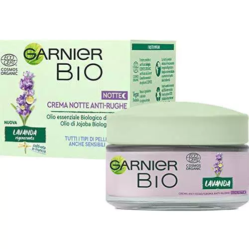 Garnier Bio Crema Notte Antirughe Rigenerante alla Lavanda