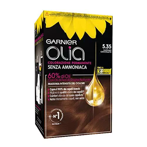 Garnier Olia Colorazione Permanente senza Ammoniacaigliora Visibilmente la Qualità dei Capelli