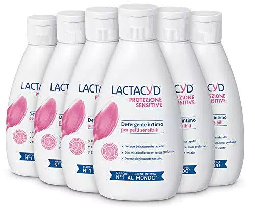 Lactacyd Protezione Sensitive, Gel Detergente Intimo per Pelli Sensibili
